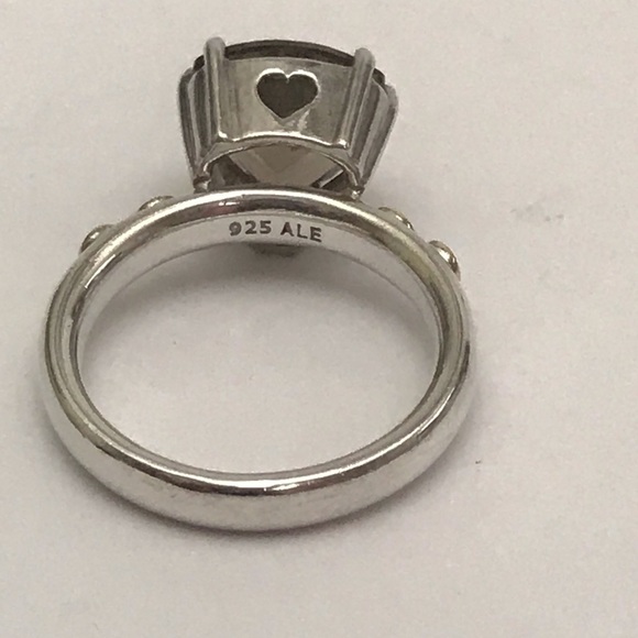 Pandora Trillion Cut Smoky Topaz Ring - Picture 7 of 9